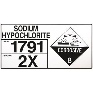 Hazchem Storage Sign - Sodium Hypochlorite